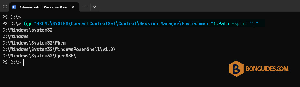 How to Print PATH Environment Variables to The Console in PowerShell
