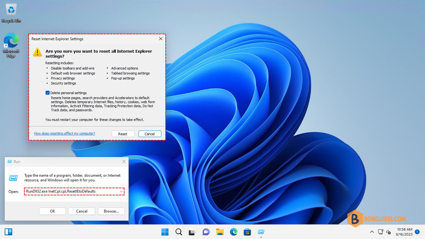 How to Fix Missing Control Panel Reset Internet Options in Windows 11?