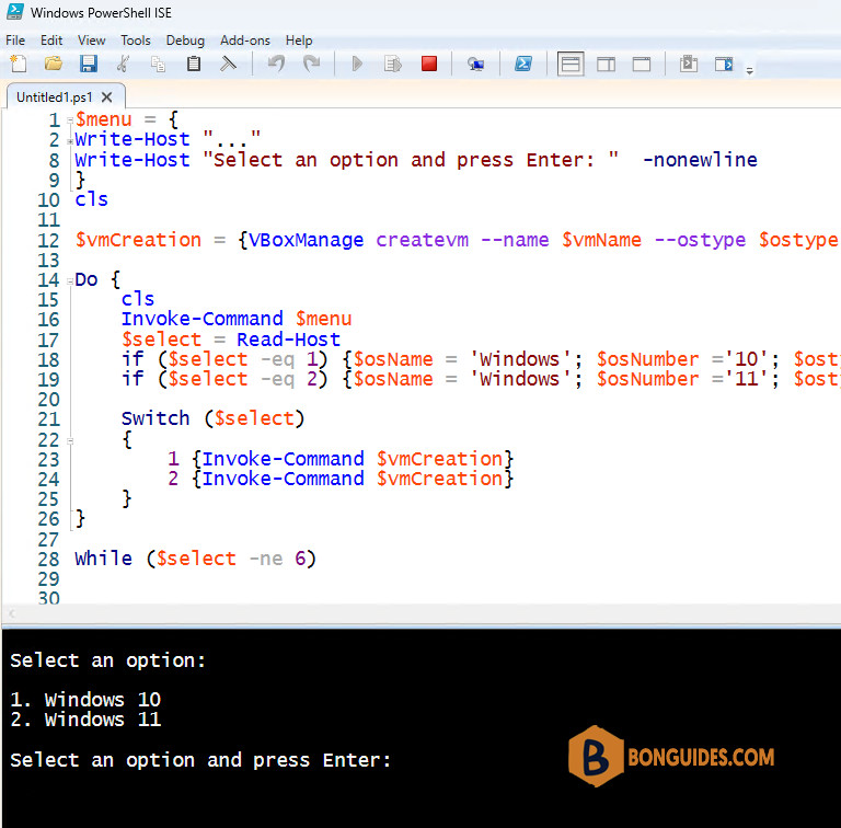 Missing While or Until Keyword in Do Loop PowerShell