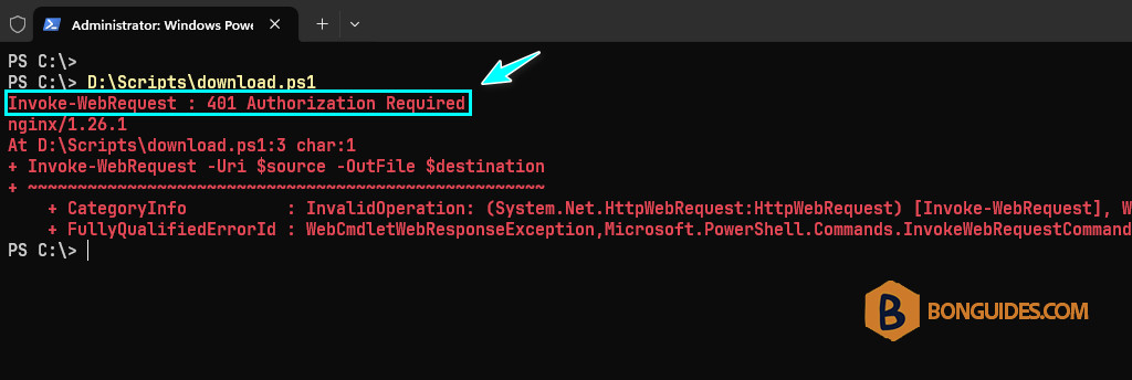 How to Download File With Credentials Using PowerShell