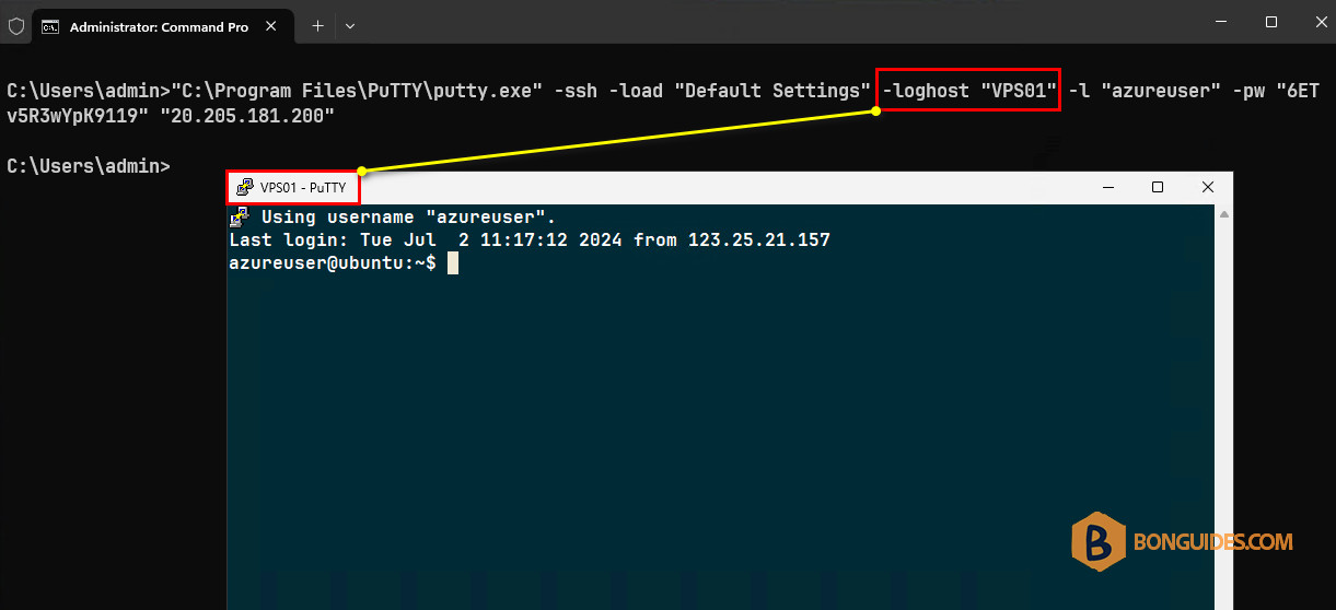 PuTTY Command Line Argument to Change Window Title
