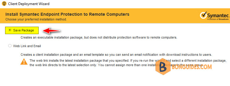 Export Install Packages for Linux in Symantec Endpoint Protection