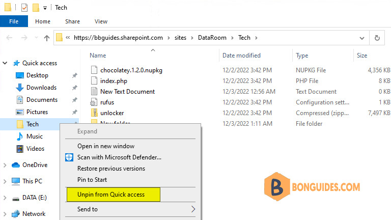 Add SharePoint Online Document Library to Quick Access in File Explorer