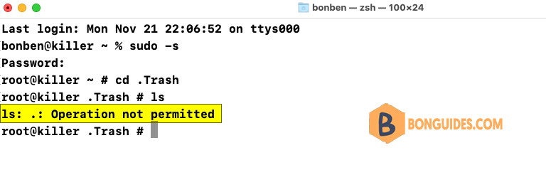 How to Fix ls Operation Not Permitted in macOS