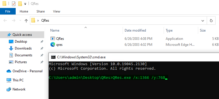How to Change Windows 10 Screen Resolution with Command or Batch File