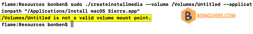How to Fix Volume is not a Valid Volume Mount Point macOS Sierra