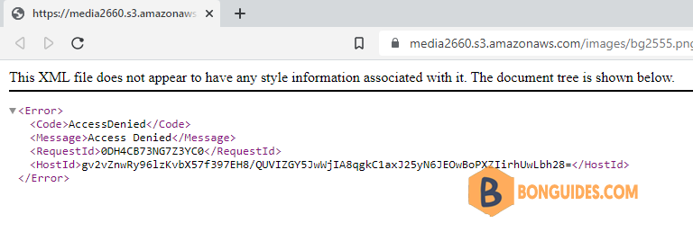 This XML File Does not Appear Access Denied in Amazon S3
