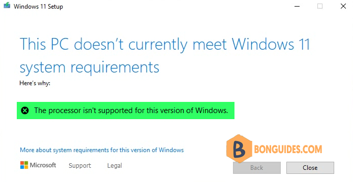 How to Bypass This Processor isn't Supported for This Version of Windows