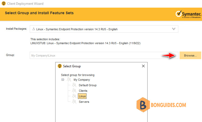 Export Install Packages for Linux in Symantec Endpoint Protection