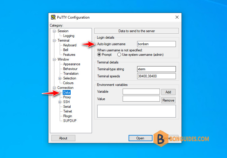 How to SSH Login Using PuTTY without Typing Username
