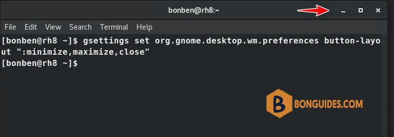 How to Enable Minimize and Maximize Buttons on CentOS/RHEL 8