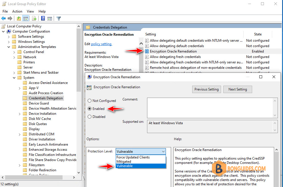 How to Fix CredSSP Encryption Oracle Remediation Error RDP on Windows 11