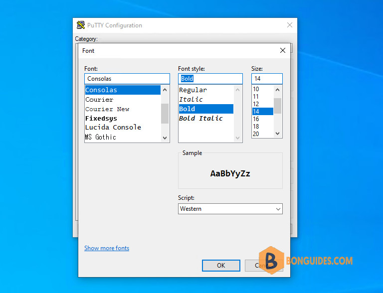 How to Change the Font Size in PuTTY