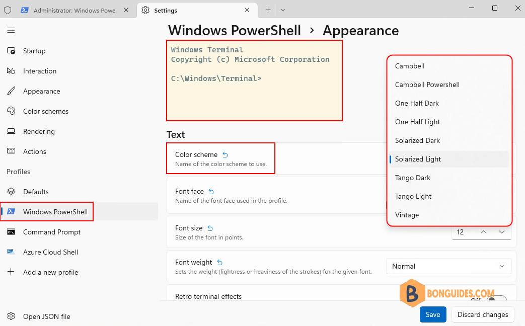 How to Change the Theme or Color on Windows Terminal in Windows 10/11