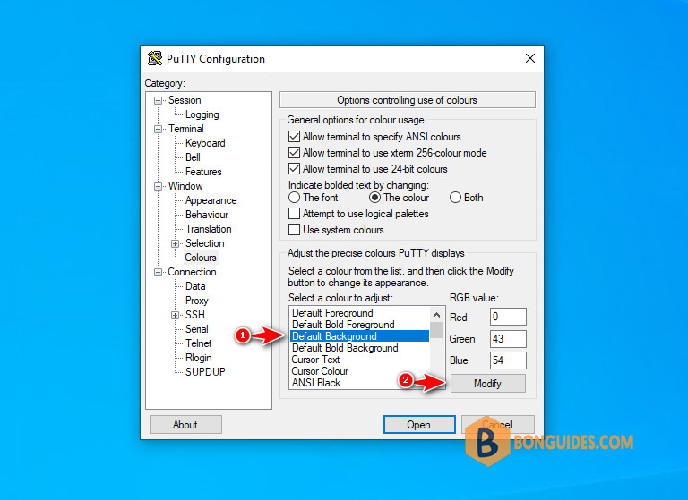 How to Change the Color Theme for PuTTY