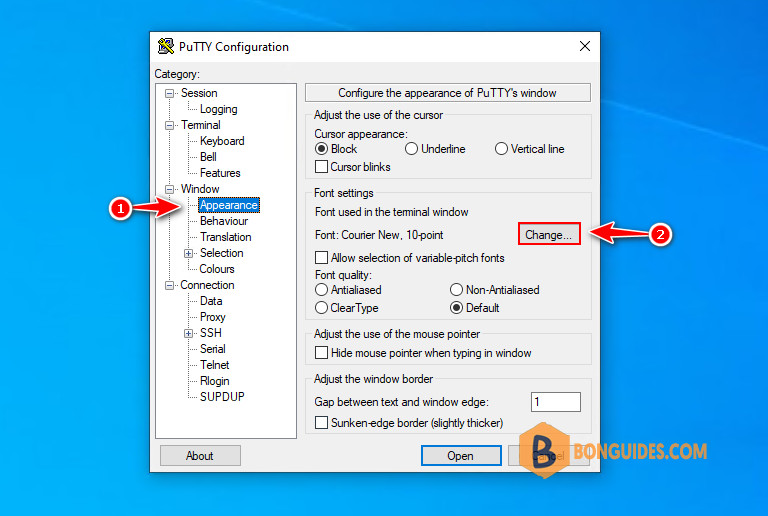 How to Change the Font Size in PuTTY
