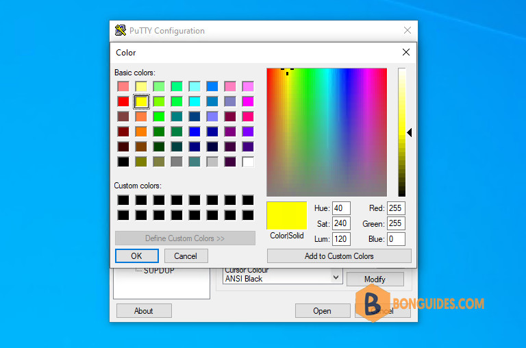 How to Change the Text Color in PuTTY?