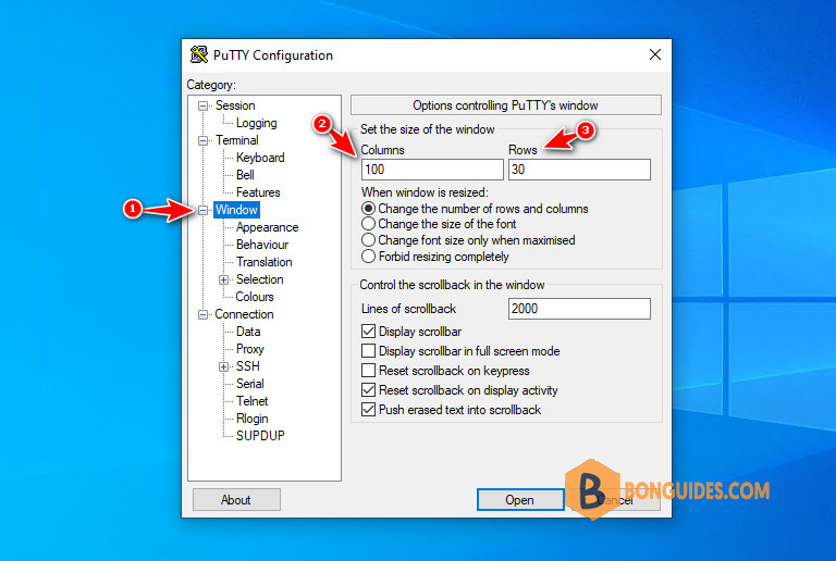 How to Change the Window Size in PuTTY