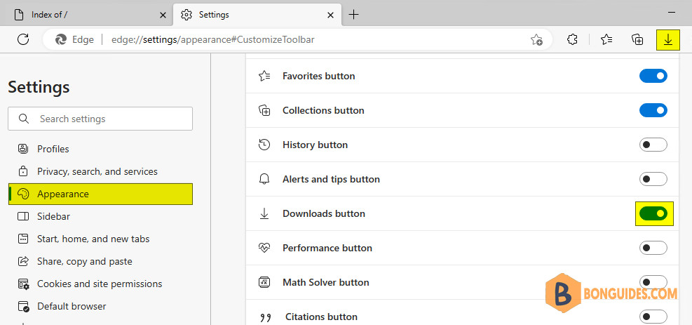 How to Always Show Downloads Icon in Microsoft Edge Toolbar