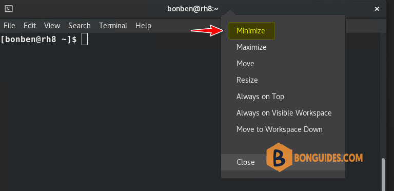 How to Enable Minimize and Maximize Buttons on CentOS/RHEL 8