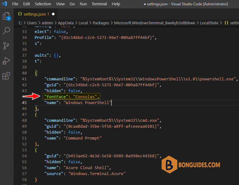How to Change the Font Face on Windows Terminal in Windows 10/11