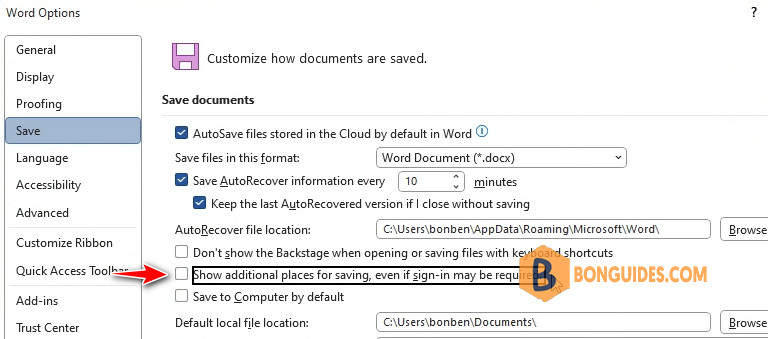 How to Remove OneDrive from Save As Option in Office 2021