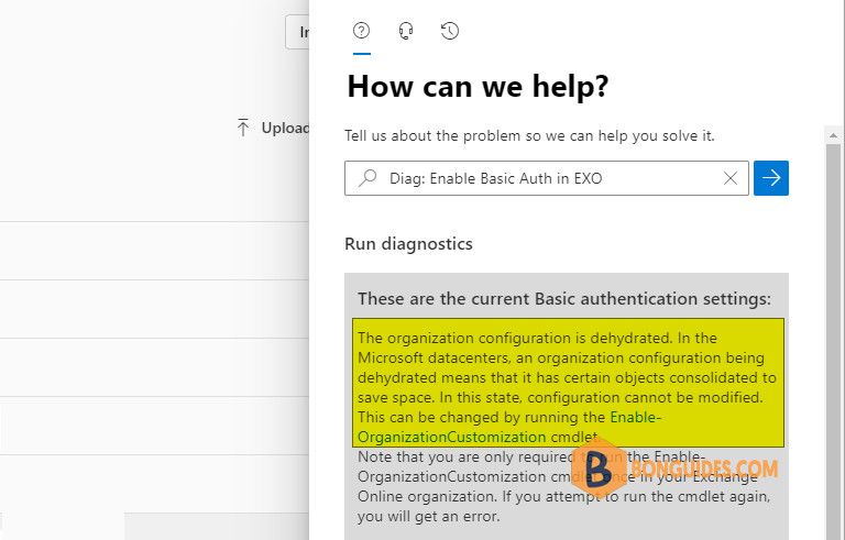 The Organization Configuration is Dehydrated Microsoft 365 Exchange Online