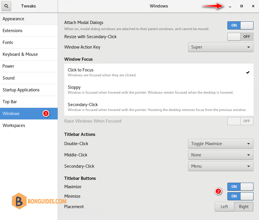 How to Enable Minimize and Maximize Buttons on CentOS/RHEL 8