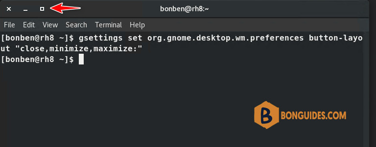 How to Enable Minimize and Maximize Buttons on CentOS/RHEL 8