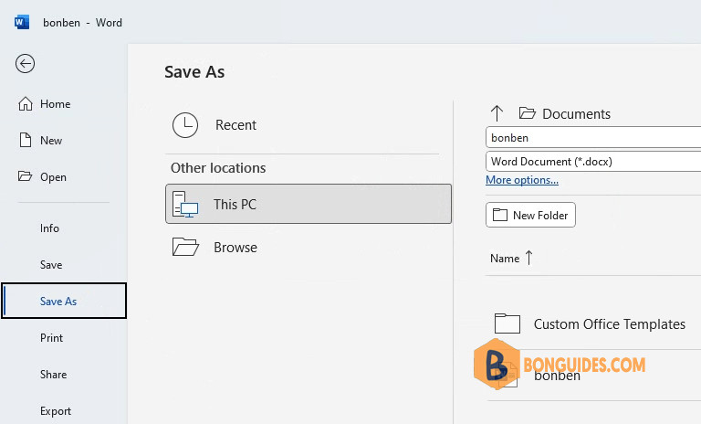 How to Remove OneDrive from Save As Option in Office 2021